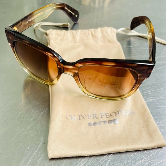 OLIVER PEOPLES Brinley Gradient Brown Retro Sunglasses With Dust Case main image 12
